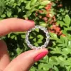 Round Cut White Sapphire Eternity Band