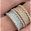 Round Cut White Sapphire Eternity Band in Gold