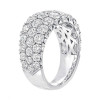Round Cut Triple Row Half Wedding Band