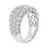 Round Cut Triple Row Half Wedding Band