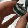7.8ct Baguette Cut Emerald Eternity Band
