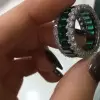 7.8ct Baguette Cut Emerald Eternity Band