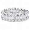Handmade Baguette and Round Shape Eternity Wedding Band