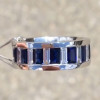 2.35ct Baguette Cut Blue Sapphire Eternity Band