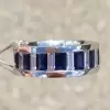 2.35ct Baguette Cut Blue Sapphire Eternity Band