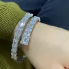 8ctw Baguette Cut White Sapphire Bypass Bangle