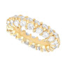 3CTW Round Cut Double Row Eternity Ring