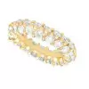 3CTW Round Cut Double Row Eternity Ring