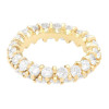 3CTW Round Cut Double Row Eternity Ring