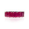 38ctw Emerald Cut Emerald/Ruby Eternity Ring