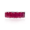 38ctw Emerald Cut Emerald/Ruby Eternity Ring
