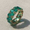 12ctw Pear Cut Emerald Eternity Ring