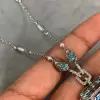 14ct Halo Emerald Cut Aquamarine Pendant Necklace