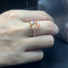 3ct Pear Cut Champagne Sapphire Engagement Ring