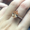 3ct Pear Cut Champagne Sapphire Engagement Ring