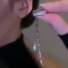 Fashion Micro Pave Setting Hoop Earrings
