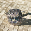 2ct Cushion Cut White Sapphire 5pcs Bridal Set