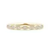 Handmade 2 Ct Prong Setting 18K Gold Plated Sterling Silver Brilliant Cut Ring Set