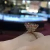 5ct Cushion Cut Engagement Ring in Rose Gold
