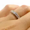 Handmade 1.5 Ct Halo Round Cut Engagement Ring With Round Cut Eternity Ring