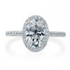 5CT Oval Cut Prong Setting Engagement Ring