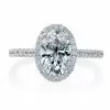 5CT Oval Cut Prong Setting Engagement Ring