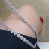 Round Cut White Sapphire Halo Necklace