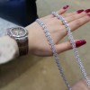 Round Cut White Sapphire Halo Necklace