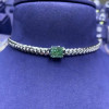 6ct Radiant Cut Vivid Green Sapphire Choker Necklace
