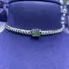 6ct Radiant Cut Vivid Green Sapphire Choker Necklace