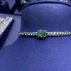 6ct Radiant Cut Vivid Green Sapphire Choker Necklace