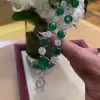 Luxury Emerald Green &White Sapphire Necklace