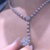 Round Cut White Sapphire Necklace Choker