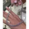 Round Cut White Sapphire Tennis Necklace