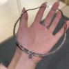 Princess Cut White Sapphire Choker Necklace