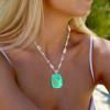 15ct Cushion Cut Paraiba Tourmaline Pendant Necklace