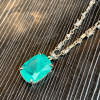 15ct Cushion Cut Paraiba Tourmaline Pendant Necklace