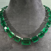 Luxury Green Emerald Cut Necklace