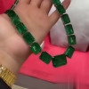 Luxury Green Emerald Cut Necklace