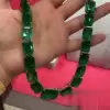 Luxury Green Emerald Cut Necklace