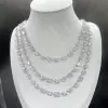 160ctw Multi-Cut Three-row Statement Necklace