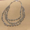 160ctw Multi-Cut Three-row Statement Necklace