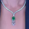 11.2ct Cushion Cut Emerald Pendant Necklace