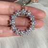 7.5ctw Round Cut Flower Design Garland Pendant Necklace