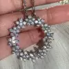 7.5ctw Round Cut Flower Design Garland Pendant Necklace