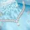 Pear Cut White Sapphire Choker Necklace