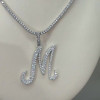 Letter Pendant Diamond Chain Necklace