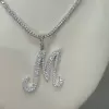 Letter Pendant Diamond Chain Necklace