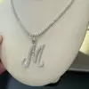 Letter Pendant Diamond Chain Necklace