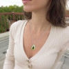3ct Pear Cut Peridot Vintage Halo Pendant Necklace
